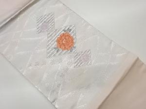 リサイクル　菱に花模様織出し名古屋帯